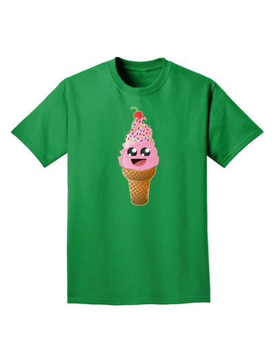 Cute Ice Cream Cone Adult Dark T-Shirt-Mens T-Shirt-TooLoud-Kelly-Green-Small-Davson Sales