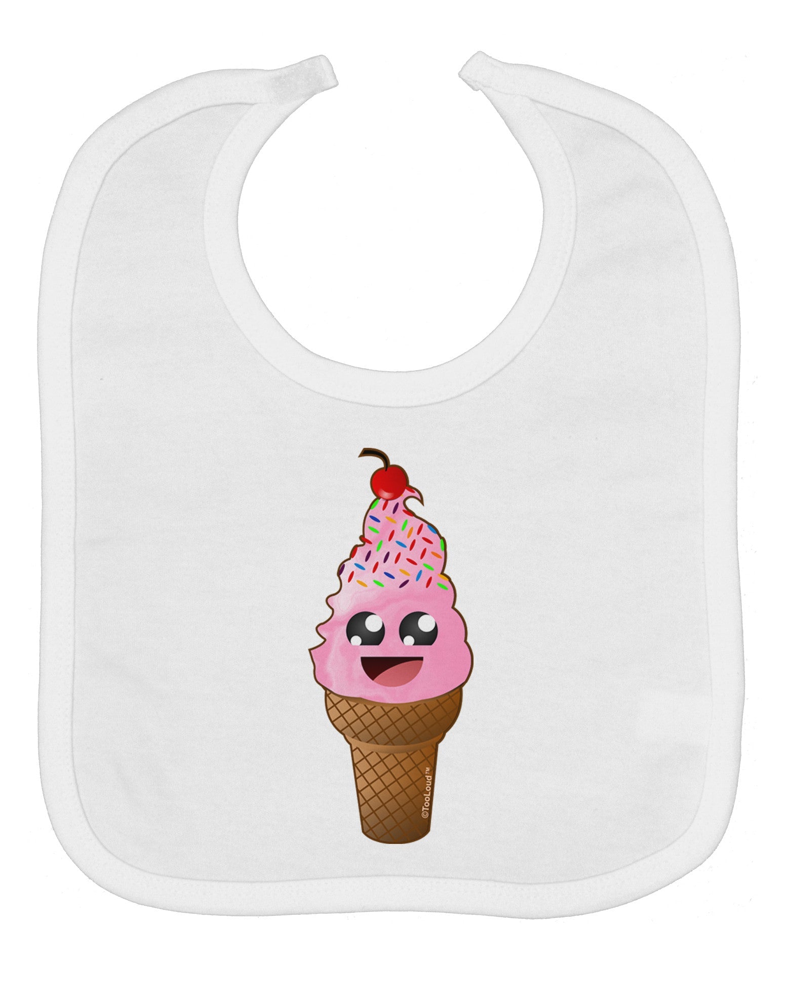 Cute Ice Cream Cone Baby Bib