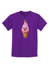 Cute Ice Cream Cone Childrens Dark T-Shirt-Childrens T-Shirt-TooLoud-Purple-X-Small-Davson Sales