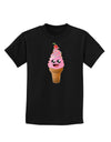 Cute Ice Cream Cone Childrens Dark T-Shirt-Childrens T-Shirt-TooLoud-Black-X-Small-Davson Sales