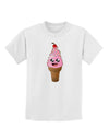 Cute Ice Cream Cone Childrens T-Shirt-Childrens T-Shirt-TooLoud-White-X-Small-Davson Sales