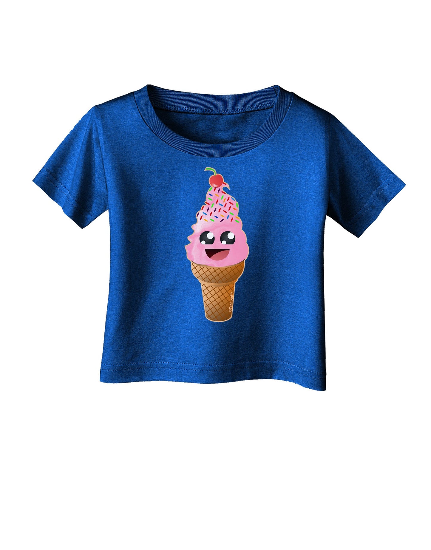Cute Ice Cream Cone Infant T-Shirt Dark-Infant T-Shirt-TooLoud-Royal-Blue-06-Months-Davson Sales