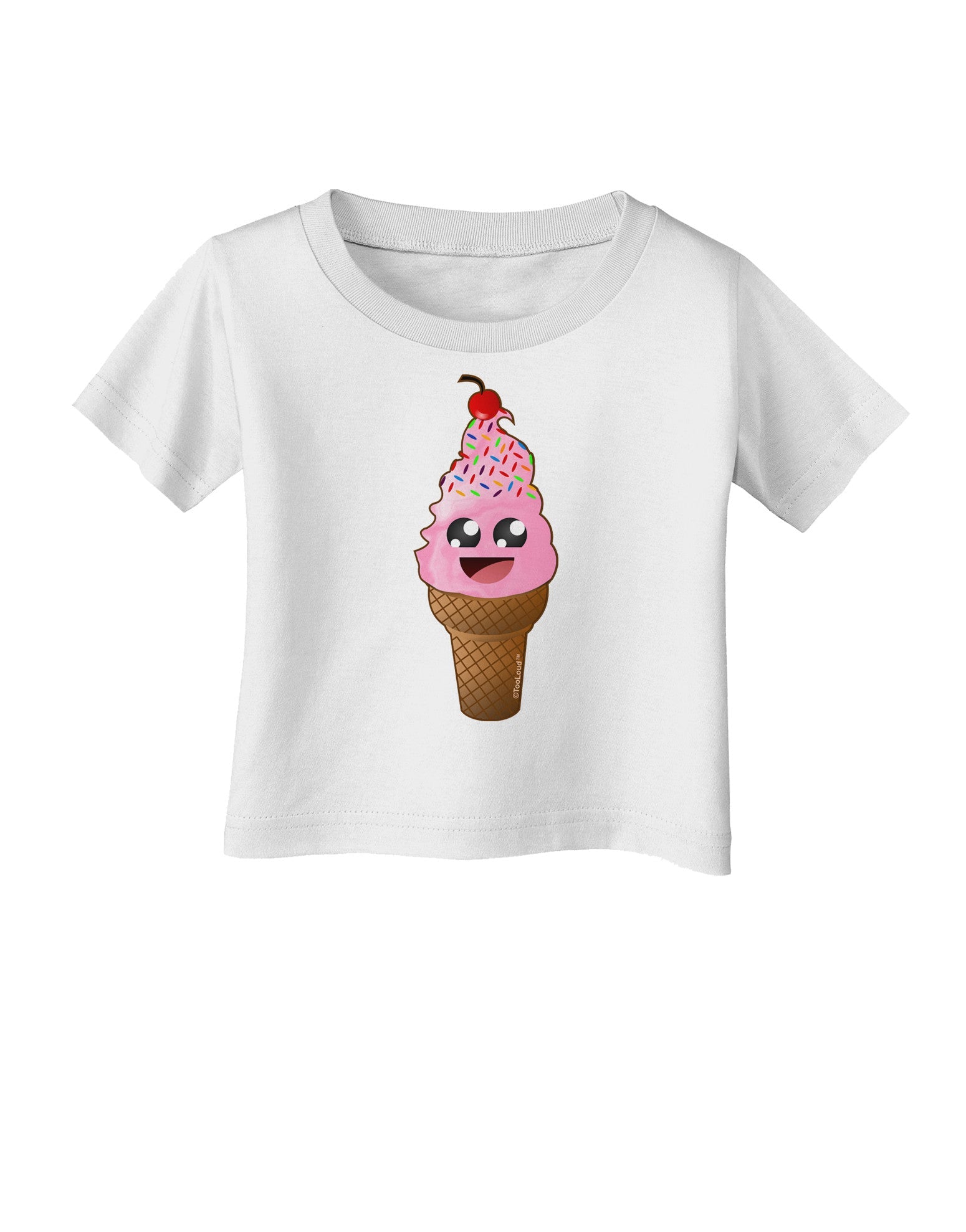 Cute Ice Cream Cone Infant T-Shirt-Infant T-Shirt-TooLoud-White-06-Months-Davson Sales