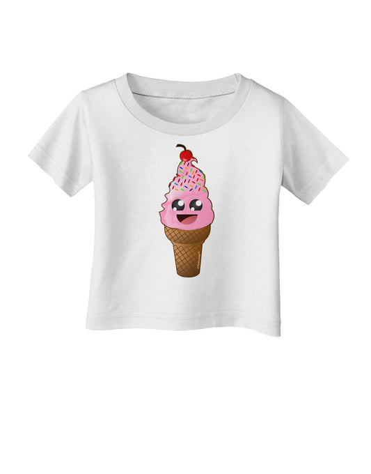 Cute Ice Cream Cone Infant T-Shirt-Infant T-Shirt-TooLoud-White-06-Months-Davson Sales