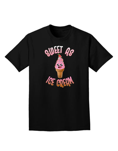 Cute Ice Cream Cone - Sweet As Ice Cream Adult Dark T-Shirt-Mens T-Shirt-TooLoud-Black-Small-Davson Sales