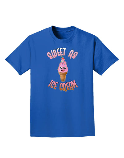 Cute Ice Cream Cone - Sweet As Ice Cream Adult Dark T-Shirt-Mens T-Shirt-TooLoud-Royal-Blue-Small-Davson Sales