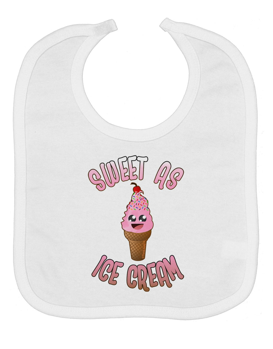 Cute Ice Cream Cone - Sweet As Ice Cream Baby Bib