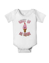 Cute Ice Cream Cone - Sweet As Ice Cream Baby Romper Bodysuit-Baby Romper-TooLoud-White-06-Months-Davson Sales