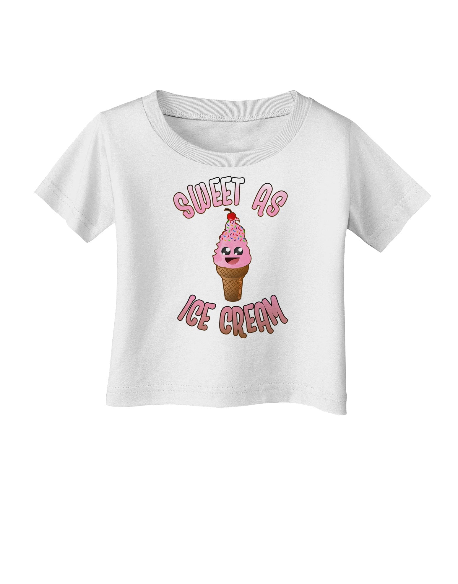 Cute Ice Cream Cone - Sweet As Ice Cream Infant T-Shirt-Infant T-Shirt-TooLoud-White-06-Months-Davson Sales