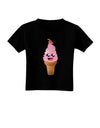 Cute Ice Cream Cone Toddler T-Shirt Dark-Toddler T-Shirt-TooLoud-Black-2T-Davson Sales