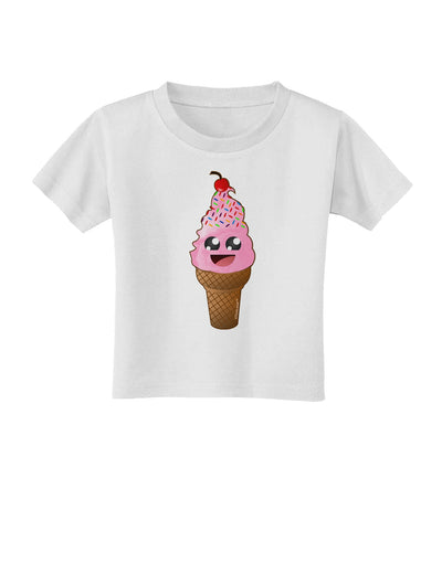 Cute Ice Cream Cone Toddler T-Shirt-Toddler T-Shirt-TooLoud-White-2T-Davson Sales