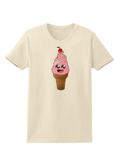 Cute Ice Cream Cone Womens T-Shirt-Womens T-Shirt-TooLoud-Natural-X-Small-Davson Sales