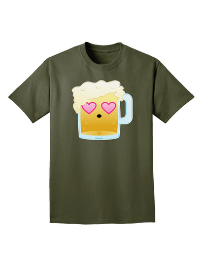 Cute Infatuated Beer Adult Dark T-Shirt by TooLoud-Mens T-Shirt-TooLoud-Military-Green-Small-Davson Sales