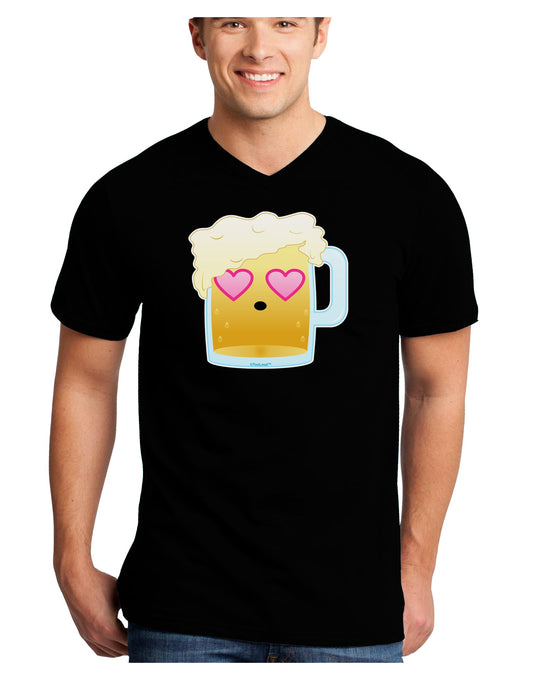 Cute Infatuated Beer Adult Dark V-Neck T-Shirt by TooLoud-Mens V-Neck T-Shirt-TooLoud-Black-Small-Davson Sales