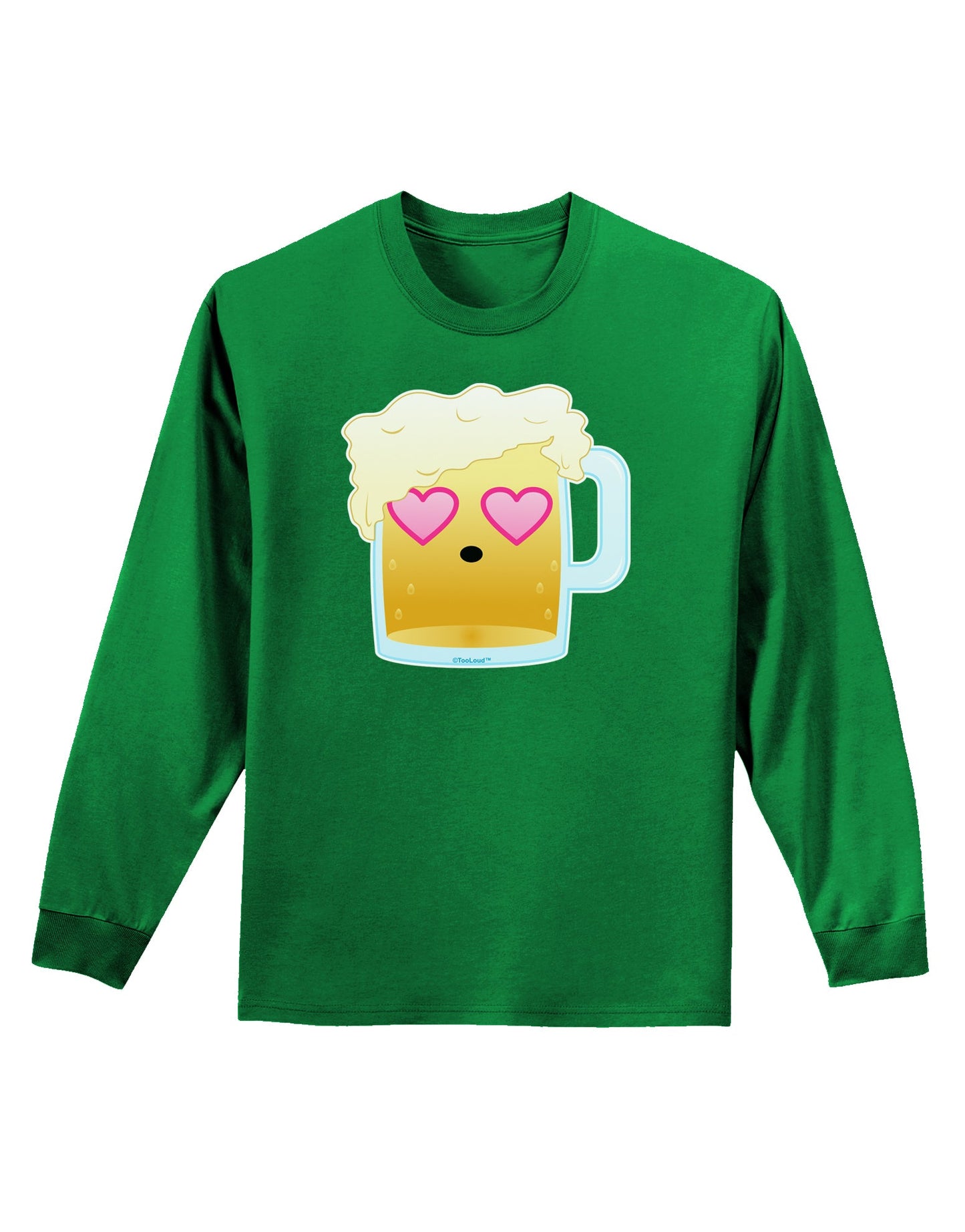 Cute Infatuated Beer Adult Long Sleeve Dark T-Shirt by TooLoud-TooLoud-Kelly-Green-Small-Davson Sales