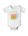 Cute Infatuated Beer Baby Romper Bodysuit by TooLoud-Baby Romper-TooLoud-White-06-Months-Davson Sales