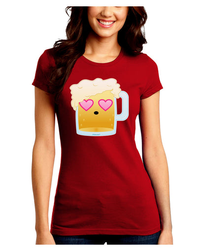 Cute Infatuated Beer Juniors Crew Dark T-Shirt by TooLoud-T-Shirts Juniors Tops-TooLoud-Red-Juniors Fitted Small-Davson Sales