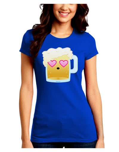 Cute Infatuated Beer Juniors Crew Dark T-Shirt by TooLoud-T-Shirts Juniors Tops-TooLoud-Royal-Blue-Juniors Fitted Small-Davson Sales