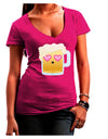 Cute Infatuated Beer Juniors V-Neck Dark T-Shirt by TooLoud-Womens V-Neck T-Shirts-TooLoud-Hot-Pink-Juniors Fitted Small-Davson Sales