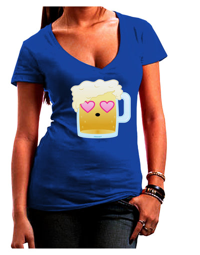 Cute Infatuated Beer Juniors V-Neck Dark T-Shirt by TooLoud-Womens V-Neck T-Shirts-TooLoud-Royal-Blue-Juniors Fitted Small-Davson Sales