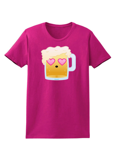 Cute Infatuated Beer Womens Dark T-Shirt by TooLoud-Womens T-Shirt-TooLoud-Hot-Pink-Small-Davson Sales