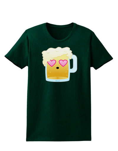 Cute Infatuated Beer Womens Dark T-Shirt by TooLoud-Womens T-Shirt-TooLoud-Forest-Green-Small-Davson Sales