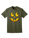 Cute Jack O Lantern Pumpkin Face Adult Dark T-Shirt-Mens T-Shirt-TooLoud-Military-Green-Small-Davson Sales