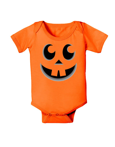 Cute Jack O Lantern Pumpkin Face Baby Romper Bodysuit-Baby Romper-TooLoud-Orange-06-Months-Davson Sales