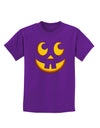 Cute Jack O Lantern Pumpkin Face Childrens Dark T-Shirt-Childrens T-Shirt-TooLoud-Purple-X-Small-Davson Sales