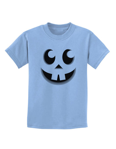 Cute Jack O Lantern Pumpkin Face Childrens T-Shirt-Childrens T-Shirt-TooLoud-Light-Blue-X-Small-Davson Sales