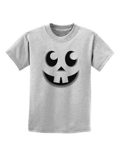 Cute Jack O Lantern Pumpkin Face Childrens T-Shirt-Childrens T-Shirt-TooLoud-AshGray-X-Small-Davson Sales