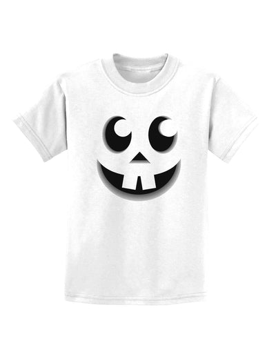 Cute Jack O Lantern Pumpkin Face Childrens T-Shirt-Childrens T-Shirt-TooLoud-White-X-Small-Davson Sales