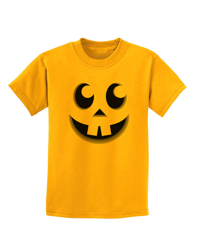 Cute Jack O Lantern Pumpkin Face Childrens T-Shirt-Childrens T-Shirt-TooLoud-Gold-X-Small-Davson Sales