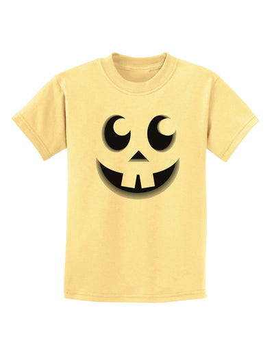 Cute Jack O Lantern Pumpkin Face Childrens T-Shirt-Childrens T-Shirt-TooLoud-Daffodil-Yellow-X-Small-Davson Sales