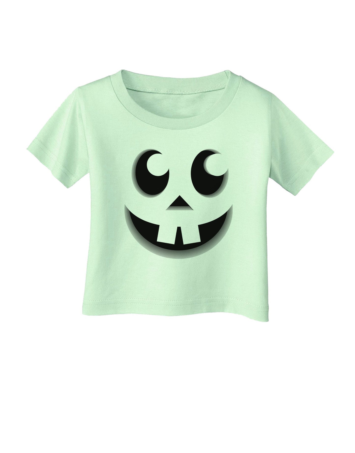 Cute Jack O Lantern Pumpkin Face Infant T-Shirt-Infant T-Shirt-TooLoud-Light-Green-06-Months-Davson Sales