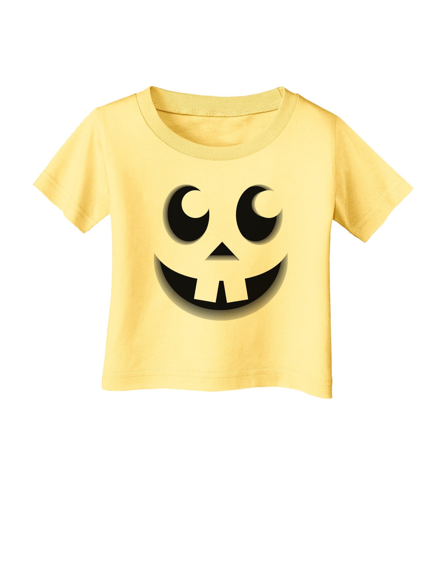 Cute Jack O Lantern Pumpkin Face Infant T-Shirt-Infant T-Shirt-TooLoud-Daffodil-Yellow-06-Months-Davson Sales