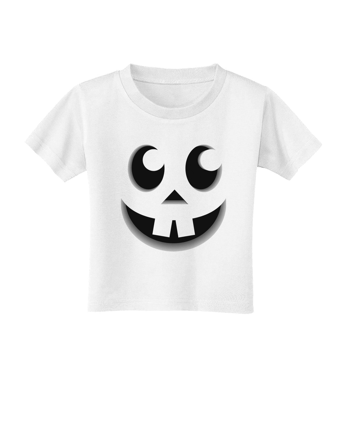 Cute Jack O Lantern Pumpkin Face Toddler T-Shirt-Toddler T-Shirt-TooLoud-White-2T-Davson Sales