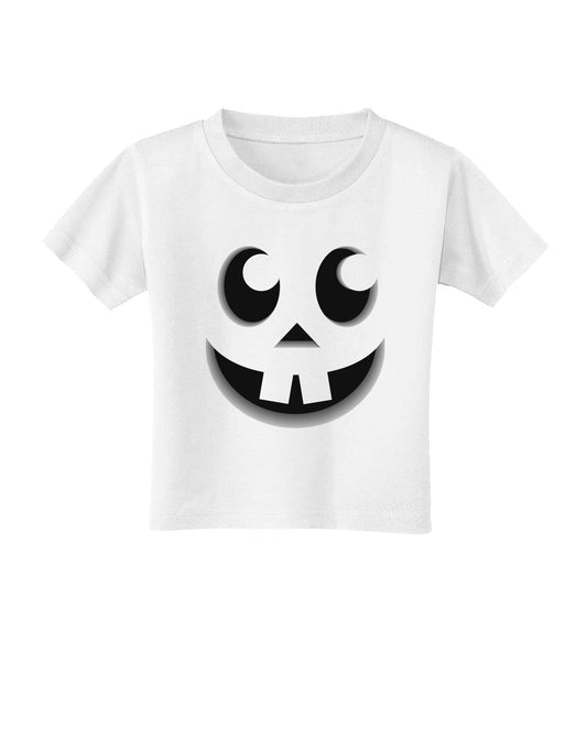 Cute Jack O Lantern Pumpkin Face Toddler T-Shirt-Toddler T-Shirt-TooLoud-White-2T-Davson Sales