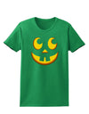 Cute Jack O Lantern Pumpkin Face Womens Dark T-Shirt-TooLoud-Kelly-Green-X-Small-Davson Sales