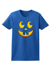 Cute Jack O Lantern Pumpkin Face Womens Dark T-Shirt-TooLoud-Royal-Blue-X-Small-Davson Sales