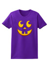 Cute Jack O Lantern Pumpkin Face Womens Dark T-Shirt-TooLoud-Purple-X-Small-Davson Sales