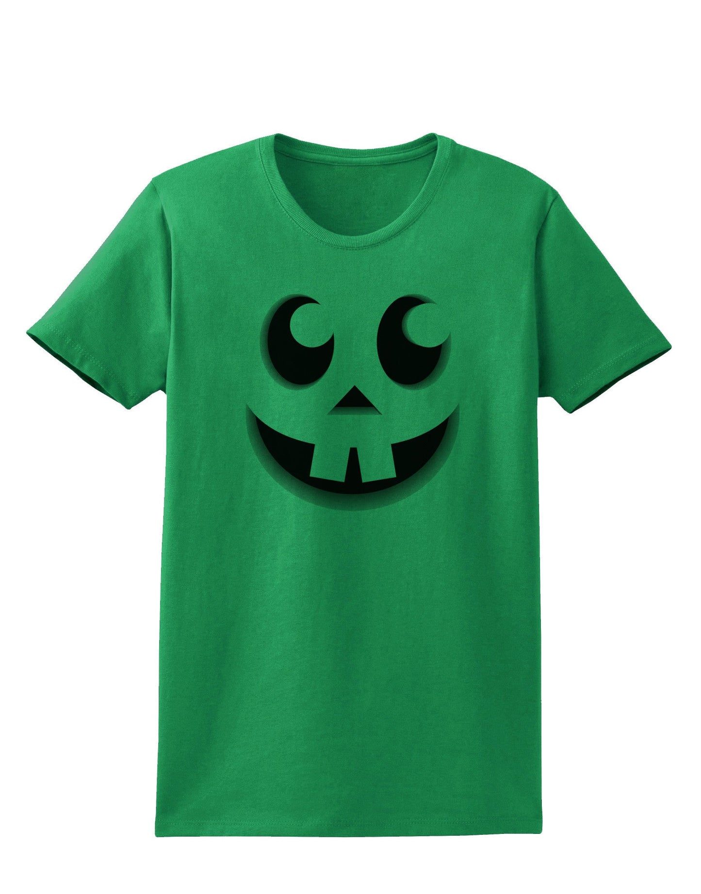 Cute Jack O Lantern Pumpkin Face Womens T-Shirt-Womens T-Shirt-TooLoud-Kelly-Green-X-Small-Davson Sales