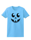 Cute Jack O Lantern Pumpkin Face Womens T-Shirt-Womens T-Shirt-TooLoud-Aquatic-Blue-X-Small-Davson Sales