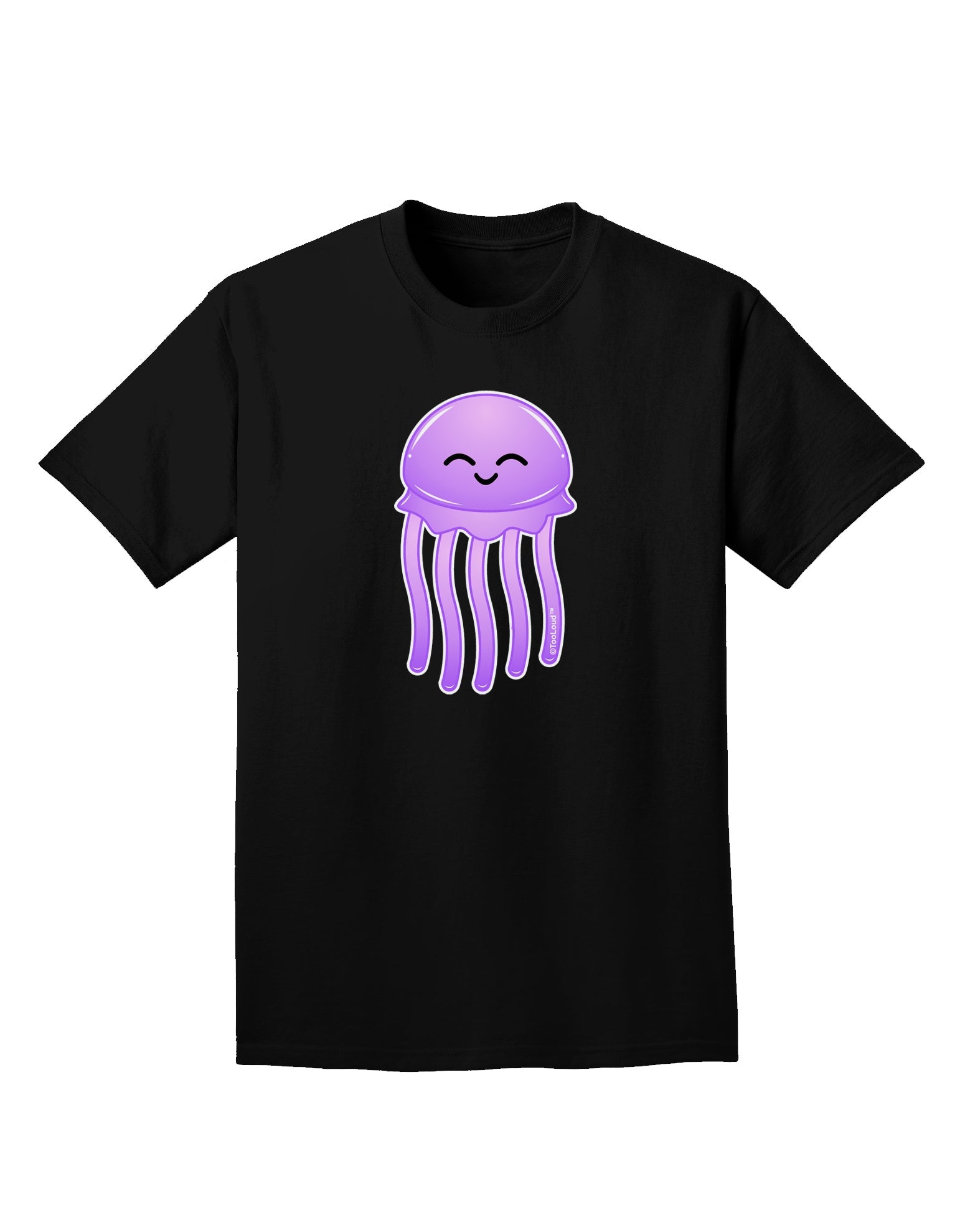 Cute Jellyfish Adult Dark T-Shirt by TooLoud-Mens T-Shirt-TooLoud-Black-Small-Davson Sales