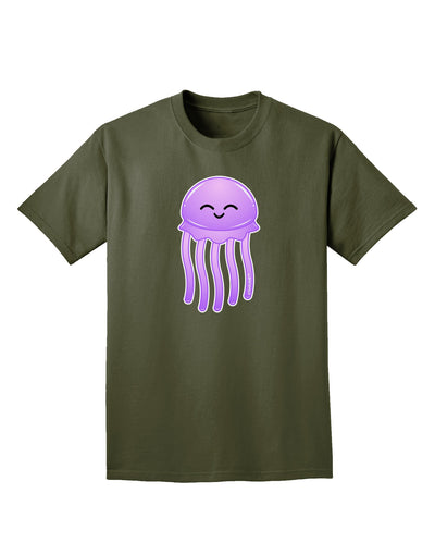 Cute Jellyfish Adult Dark T-Shirt by TooLoud-Mens T-Shirt-TooLoud-Military-Green-Small-Davson Sales