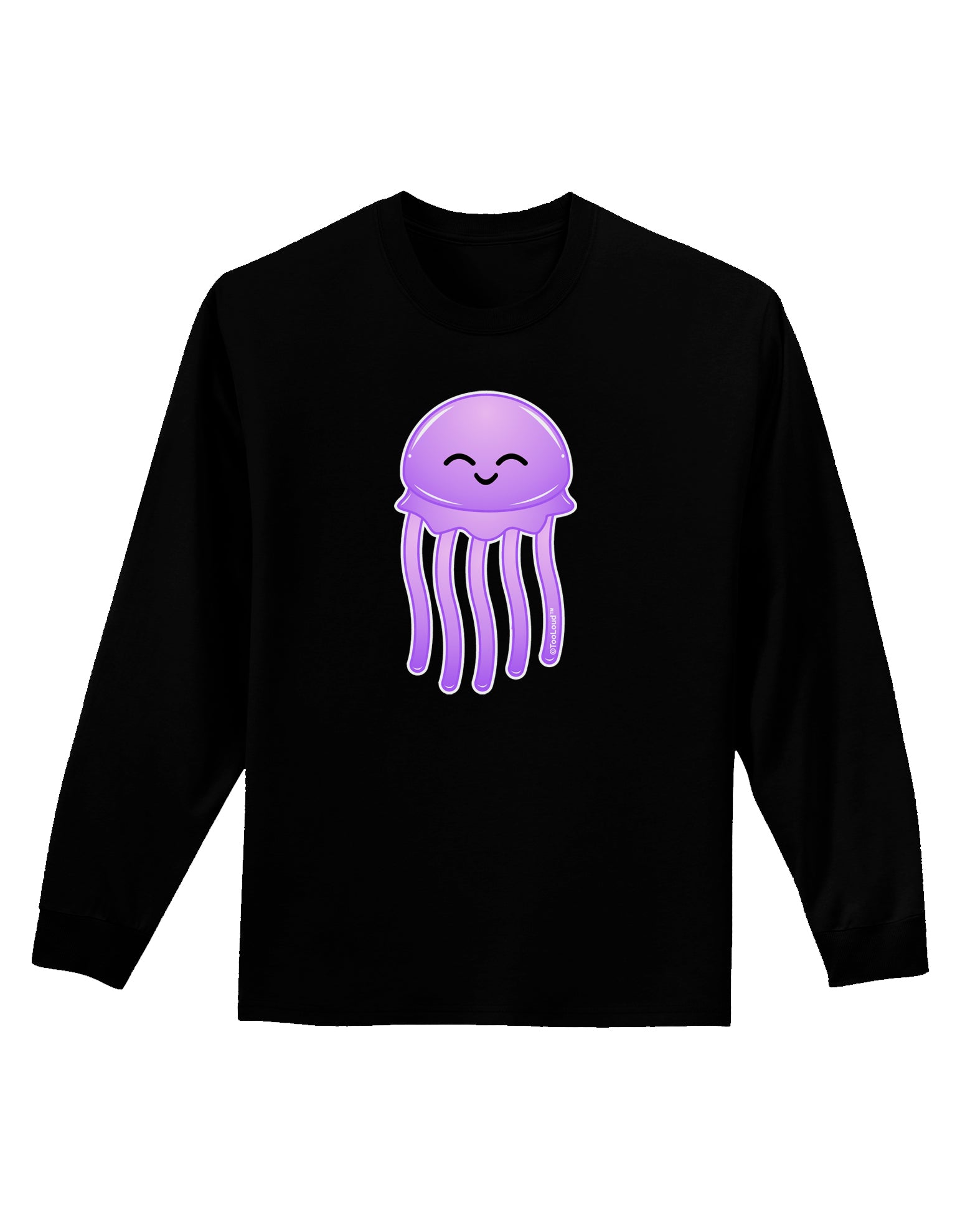 Cute Jellyfish Adult Long Sleeve Dark T-Shirt by TooLoud-TooLoud-Black-Small-Davson Sales