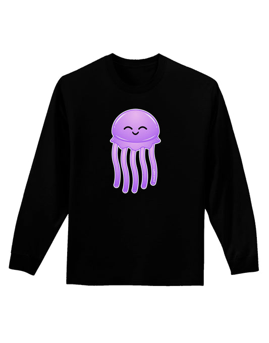 Cute Jellyfish Adult Long Sleeve Dark T-Shirt by TooLoud-TooLoud-Black-Small-Davson Sales