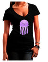 Cute Jellyfish Juniors V-Neck Dark T-Shirt by TooLoud-Womens V-Neck T-Shirts-TooLoud-Black-Juniors Fitted Small-Davson Sales