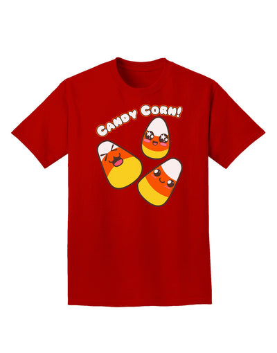 Cute Kawaii Candy Corn Halloween Adult Dark T-Shirt-Mens T-Shirt-TooLoud-Red-Small-Davson Sales