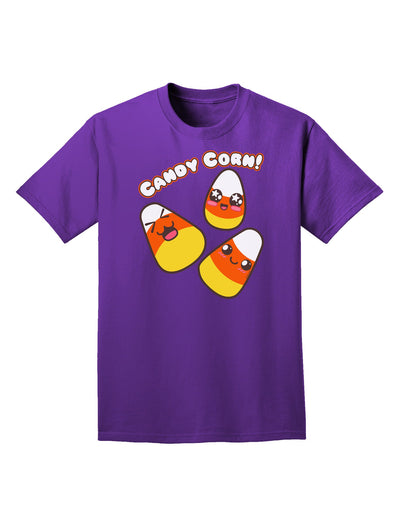 Cute Kawaii Candy Corn Halloween Adult Dark T-Shirt-Mens T-Shirt-TooLoud-Purple-Small-Davson Sales